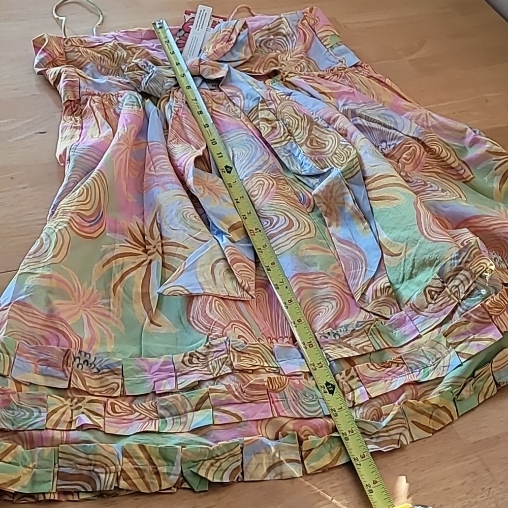 Farm Rio Anthropologie Sleeveless Floral Mini Dress L NWT - Picture 6 of 9